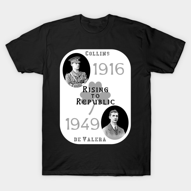 Rising to Republic: for a United Ireland (mono) T-Shirt by Spine Film